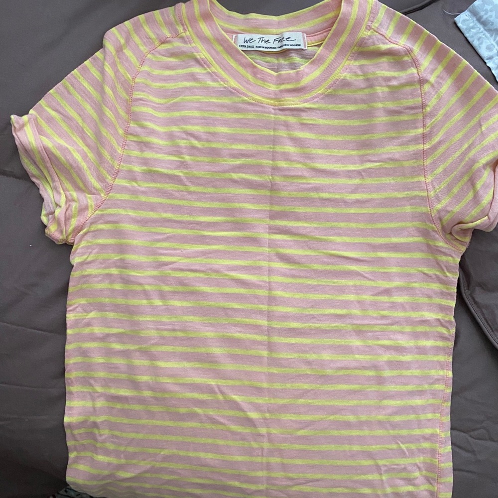 Free people high neck striped tee